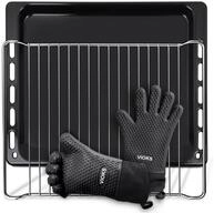 VIOKS Backblech Grillrost Set Ersatz f&uuml;r Bauknecht 481241838128, mit 2 Silikon