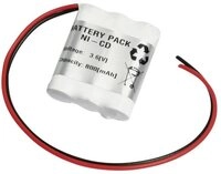 Emmerich Fluchtweg-Notleuchtenakku 800 mAh mit Kabeln 36AA800R Akku, Kabel