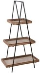 Dehner Beistelltisch Metall/Holz, ca. 137.5 x 73 x 43 cm, schwarz/braun, f&uuml;r