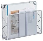 relaxdays Zeitungsst&auml;nder Zeitschriftenhalter Wand, silber