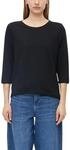 Rundhalsshirt S.OLIVER, Damen, Gr. 34, schwarz, Jersey, Obermaterial: 100%...