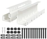 vidaXL Kabelzubeh&ouml;r Unter dem Schreibtisch Kabelmanagement Tray 2 Stk. Wei&szlig;,