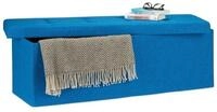 relaxdays Sitzbank Faltbare Sitzbank Leinen, blau