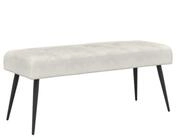 vidaXL Sitzbank Bank mit Knopfheftung Creme 110 x 40 x 46 cm Samt (1-St)