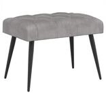 vidaXL Sitzbank Bank mit Knopfheftung Hellgrau 60 x 40 x 45 cm Samt (1-St)