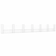 vidaXL Gabionenzaun, Gabionenkorb U-Form mit 7 S&auml;ulen Eisen 740x20x100 cm