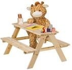 relaxdays Garten-Kindersitzgruppe Kindersitzgarnitur aus Holz, natur
