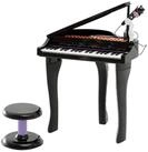 HOMCOM Spielzeug-Musikinstrument Keyboard Kinder mit Mikrofon, LED-Lehrmodus,...