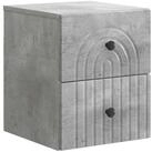 vidaXL Nachttisch Wandmontierter Nachttisch Betongrau 33 x 34,5 x 40 cm (1-St)
