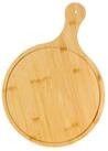Intirilife Pizzaschneidebrett, Bambus, (1-St), Pizzabrett Schneidebrett mit...