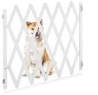 relaxdays Universalschutzgitter Ausziehbares Hundeabsperrgitter in Wei&szlig;