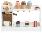 Mamabrum Kinder-K&uuml;chenset H&ouml;lzerne Eisdiele mit Kaffeemaschine - Coffeeshop mit