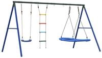 vidaXL Spielturm Schaukel-Set mit Schaukelsitz Strickleiter und Nestschaukel