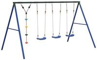 vidaXL Spielturm Schaukel-Set mit Schaukelsitzen und Kletterschaukel