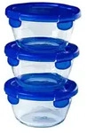 PYREX Frischhaltedose Cook & Go, Borosilikatglas, (Frischhaltedosen-Set, 3-tlg.,