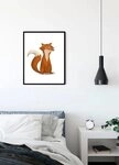 Komar Bild Cute Animal Fox, Tiere (1 St), Wandbild zur Dekoration - ohne Rahmen