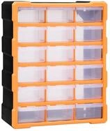 vidaXL Schubladeneinsatz, Multi-Schubladen-Organizer 18 Schubladen 38x16x47 cm