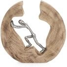 Moritz Skulptur Skulptur Push and Work 29x28x6cm, Holz, Tischdeko, Fensterdeko,