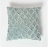 Homescapes Dekokissen Tufted Kissen gr&uuml;n 45 x 45 cm &ndash; Dekokissen mit...