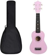 vidaXL Ukulele Sopran-Ukulele-Set mit Tasche f&uuml;r Kinder Rosa 21"