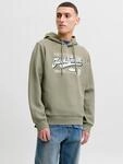 Kapuzensweatshirt JACK & JONES "JJELOGO SWEAT HOOD 2 COL AW26 SN", Herren, Gr. L,