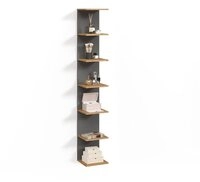 Livinity&reg; B&uuml;cherregal Vesuvio, Anthrazit/Goldkraft Eiche, 30 x 190 cm, 1-tlg.