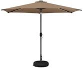 vidaXL Sonnenschirm Gartenparasol mit LED-Lichtern und Sockel 300 x 300 cm