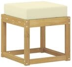 vidaXL Sofaelement Outdoor Hocker Bank Massivholz Wei&szlig; (1 St)