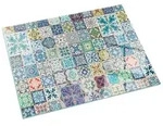 Tulup Bodenschutzplatte Blau Mosaikfliesen, Schutzplatte aus Geh&auml;rtetem Glas