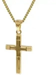 trendor Kreuzkette 35751, Kreuz-Anh&auml;nger Gold 333 mit goldplattierter goldfarben 50