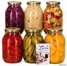 MamboCat Einmachglas 6er Set Einmachglas 3L Vorratsglas TO100 Deckel gold...