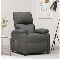 vidaXL Massagesessel, Massagesessel Dunkelgrau Stoff