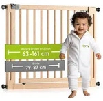 BOMI T&uuml;rschutzgitter Treppenschutzgitter ohne Bohren, Babygitter aus Holz, Miko