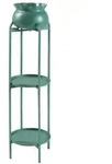 en.casa Blumenst&auml;nder, &raquo;Altena&laquo; Metall 94,5 x 27 x 27 cm Gr&uuml;n gr&uuml;n 27 cm x...