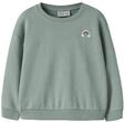 Sweatshirt NAME IT "NMFVALLENE LS RLX SWEAT UNB", M&auml;dchen, Gr. 98, gr&uuml;n milieu