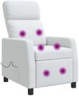 vidaXL Sessel Massage Relaxsessel Wei&szlig; Stoff (1-St)