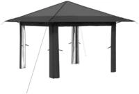 vidaXL Partyzelt Gazebo ohne Seitenwand Hellgrau und Anthrazit