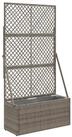 vidaXL Blumentopf Gartenpflanzer mit Gitter Grau 70&nbsp;x&nbsp;30&nbsp;x&nbsp;135&nbsp;cm...