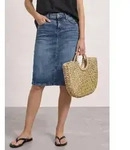 STREET ONE Jeansrock High Waist blau 32