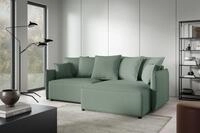 Fun M&ouml;bel Ecksofa Schlafsofa Sofa MINEA mit Ottomane in Stoff, Rundumbezug