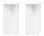 vidaXL Blumenst&auml;nder Pflanzenst&auml;nder 2 Stk. Wei&szlig; &Oslash;40 x 60 cm Holzwerkstoff...