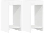 vidaXL Blumenst&auml;nder Pflanzenst&auml;nder 2 Stk. Wei&szlig; 30 x 30 x 60 cm...