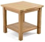 VCM Gartentisch Balkontisch Teakholz H. 50 x B. 50 x T. 50 cm, Blumenhocker,