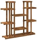 vidaXL Blumenst&auml;nder Pflanzenst&auml;nder Natur 123 x 25 x 114,5 cm Massivholz (1...