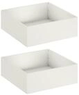 vidaXL Blumentopf Garten-Pflanzgef&auml;&szlig; 2 stk. Wei&szlig; 60 x 60 x 20 cm (2 St)