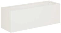 vidaXL Blumentopf Garten-Pflanzgef&auml;&szlig; Wei&szlig; 40 x 20 x 20 cm Kaltgewalzter...