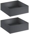 vidaXL Blumentopf Garten-Pflanzgef&auml;&szlig; 2 stk. Anthrazit 40 x 40 x 20 cm (2 St)