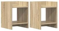 vidaXL Blumenst&auml;nder Pflanzenst&auml;nder 2 Stk. Sonoma-Eiche 30 x 30 x 40 cm (2...