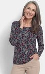 GOLDNER Print-Shirt Kurzgr&ouml;&szlig;e: Viskoseshirt mit Paisley-Druck Langarmshirt mit