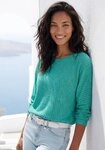 Vivance by Lascana Langarmshirt aus sommerlicher Strickqualit&auml;t mit Gummizug...